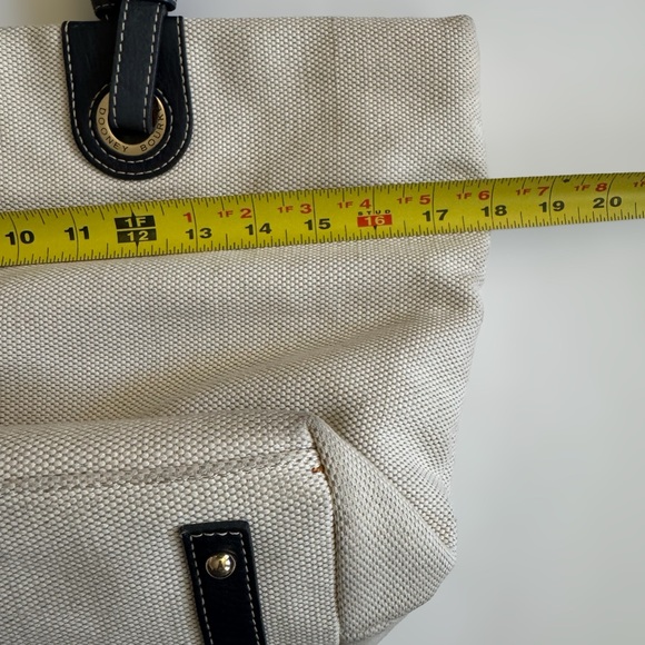 Dooney & Bourke Large Cream East West Grommet Tote Bag Shopper Handbag Purse - Picture 14 of 16